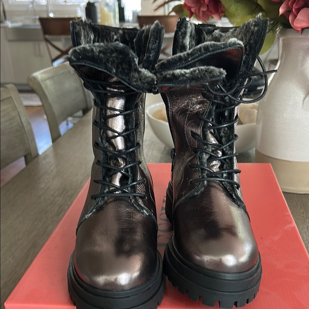 Metallic Combat Boots - Picture 3 of 5